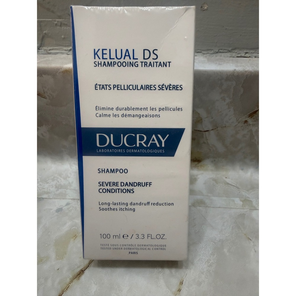 Ducray Kelual DS Anti-Dandruff Treatment Shampoo 3.3 Fl Oz Severe Flaking Itch